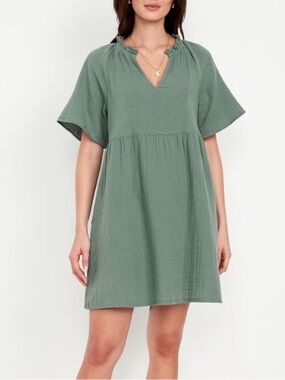 Old Navy Gauze Short Sleeve Swing Dress M